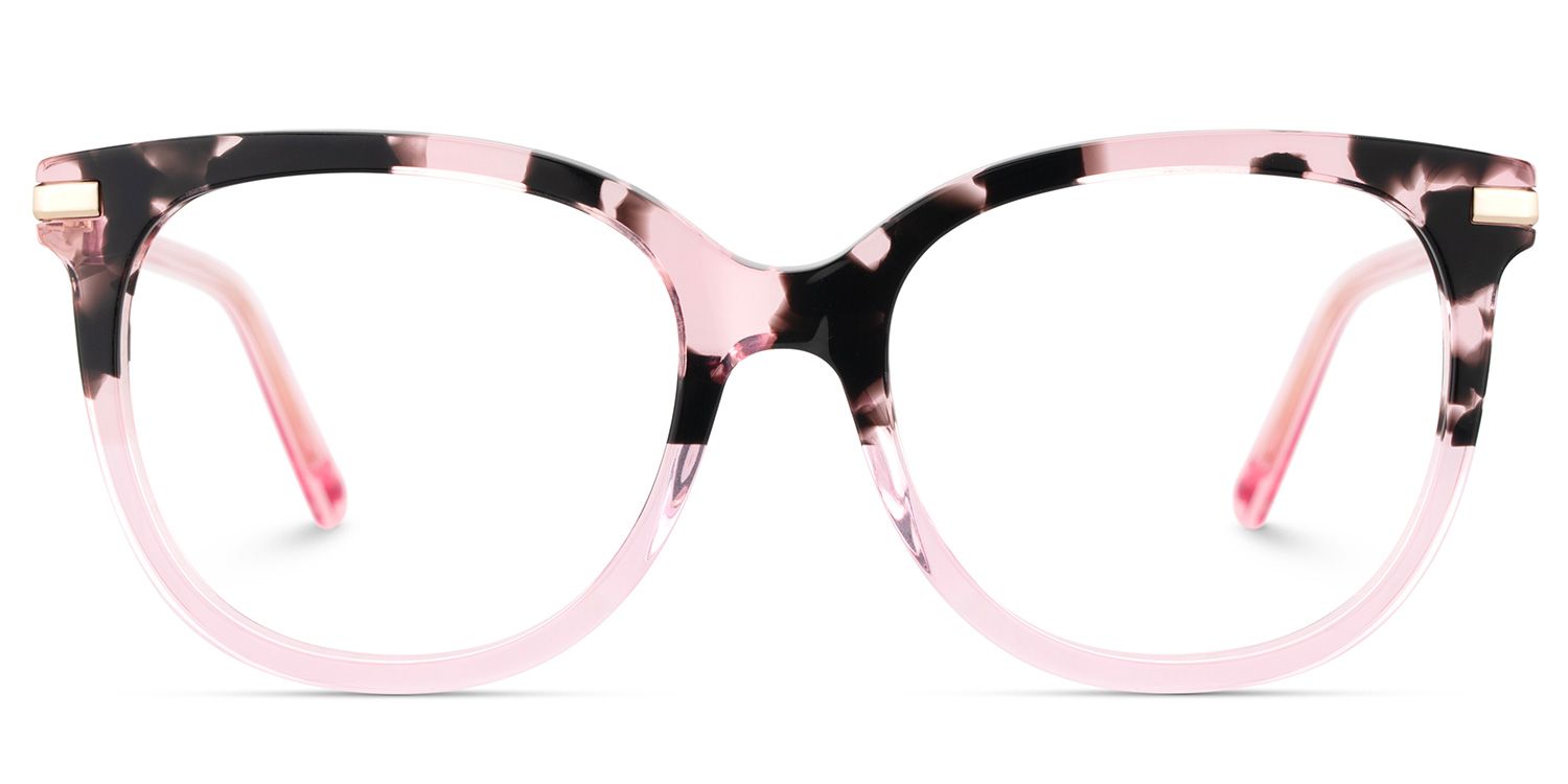 Round Pink Tortoise Glasses0