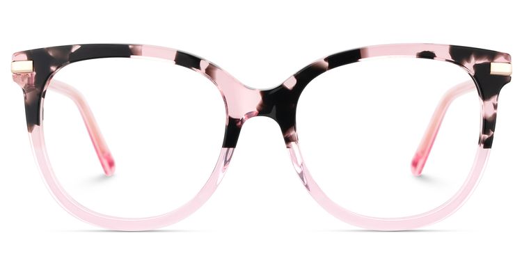 Mailyn Round Pink Tortoise Glasses
