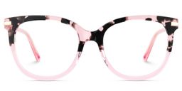 Mailyn Round Pink Tortoise Glasses0