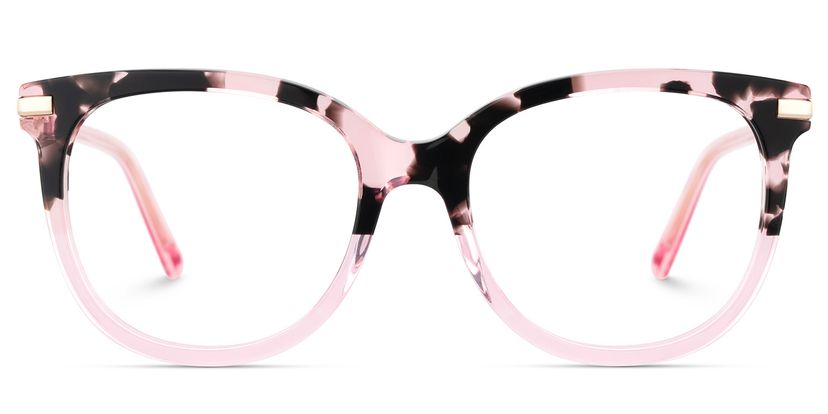 Mailyn Round Pink Tortoise Glasses