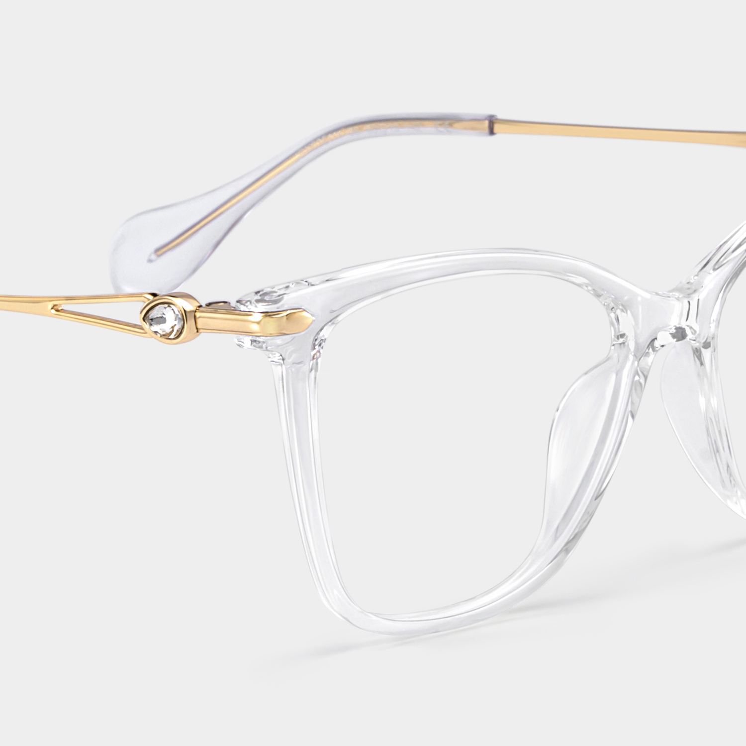 Westley thin clear frame glasses with Butterfly Frame Online | ZEELOOL4