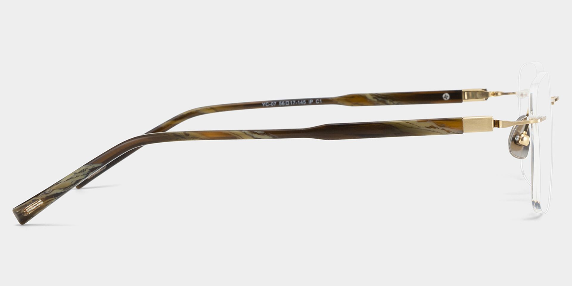 Claire Rectangle Gold Frame Eyeglasses for Man| ZEELOOL UK5