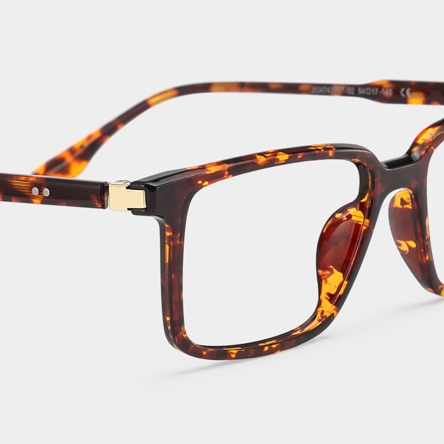 Cyrus Long Rectangle Glasses in Tortoise Frames | ZEELOOL UK5