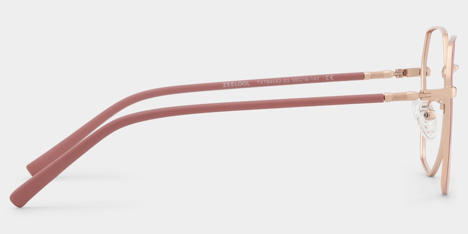 Bivins Geometric Pink Glasses | ZEELOOL UK5