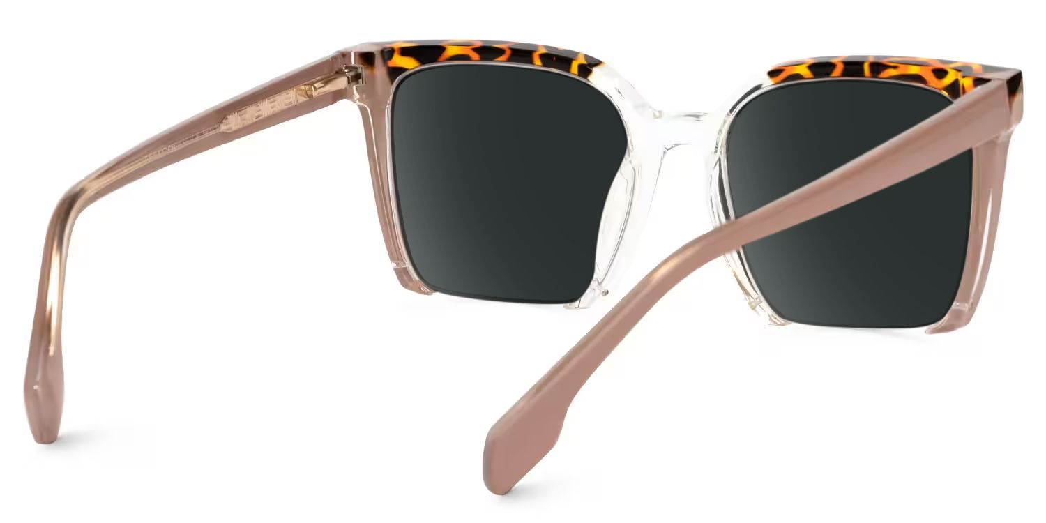 Misty Brown Frame Sunglasses with Square Style | ZEELOOL UK3