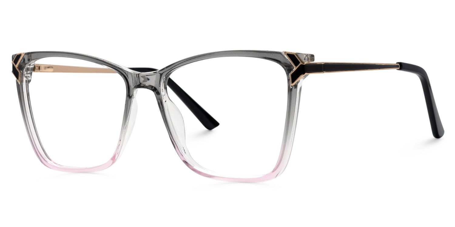 Tricee square grey glasses with gold arms for females | ZEELOOL UK1