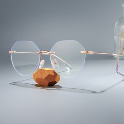 Osorio Geometric Rose Gold Glasses0