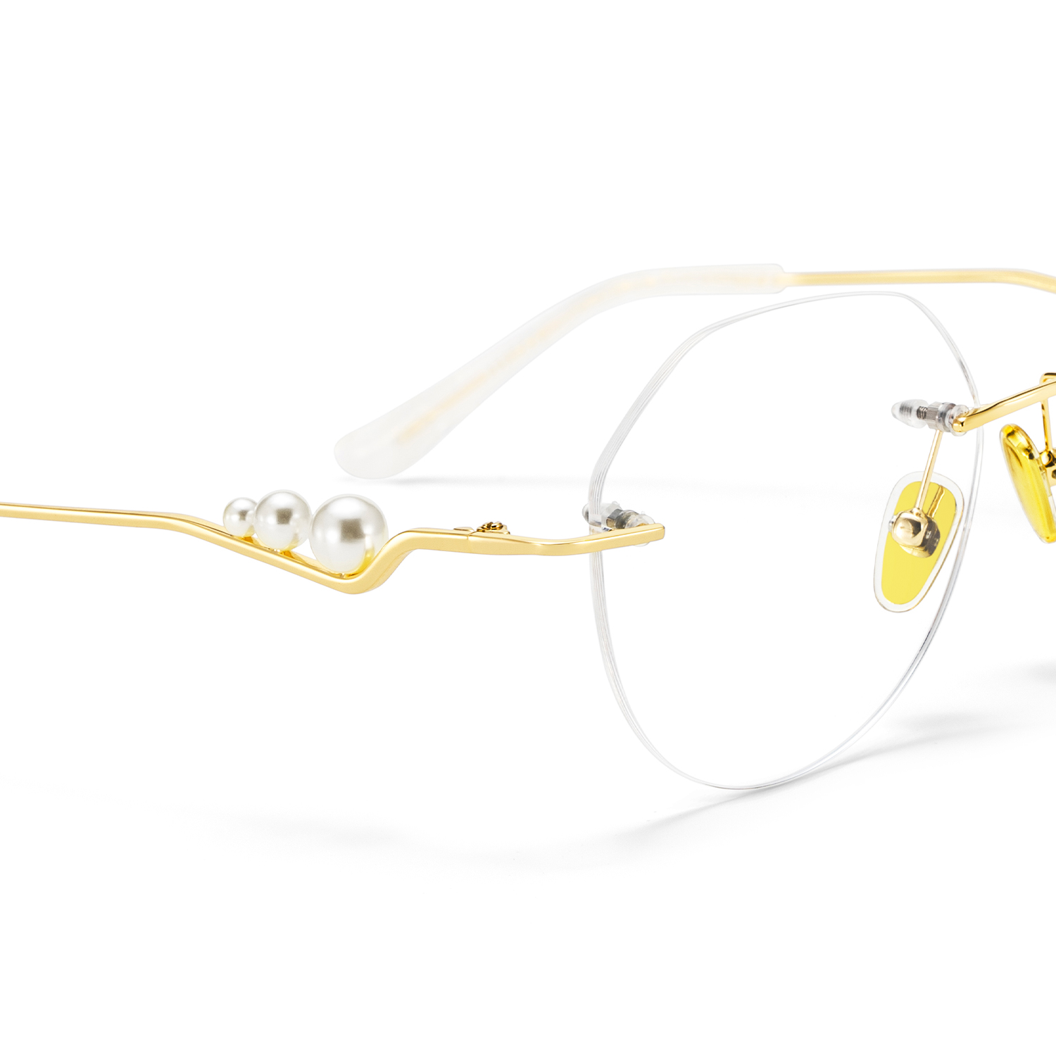 Wyatt Eyeglasses in GeometricGold Frame | ZEELOOL UK6