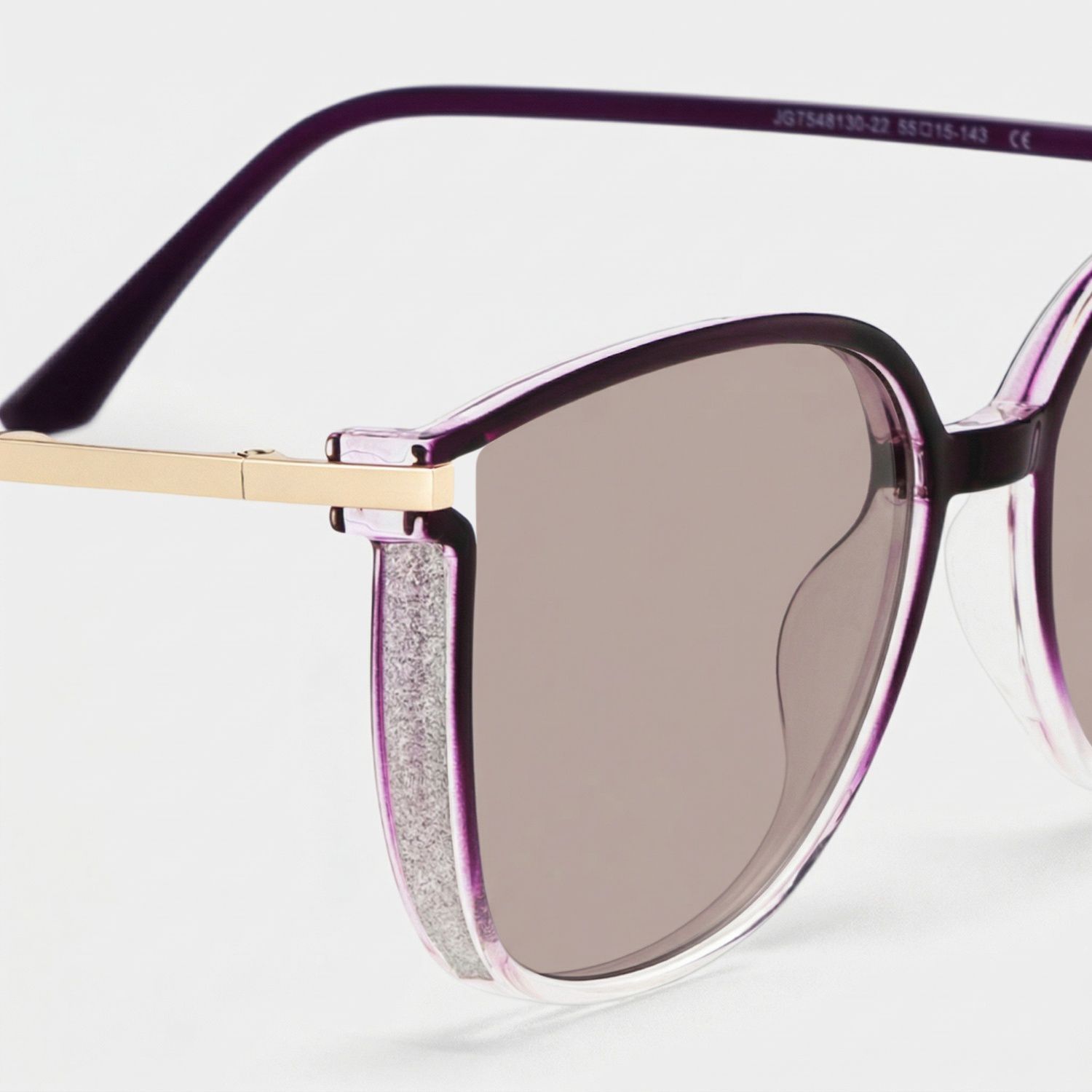 Rodz Square Purple Clear Sunglasses for Women & Men | ZEELOOL UK4