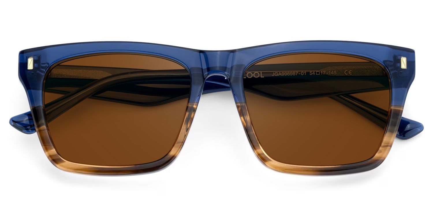 Rectangular Spectacle Frames with Brown Blue Color1