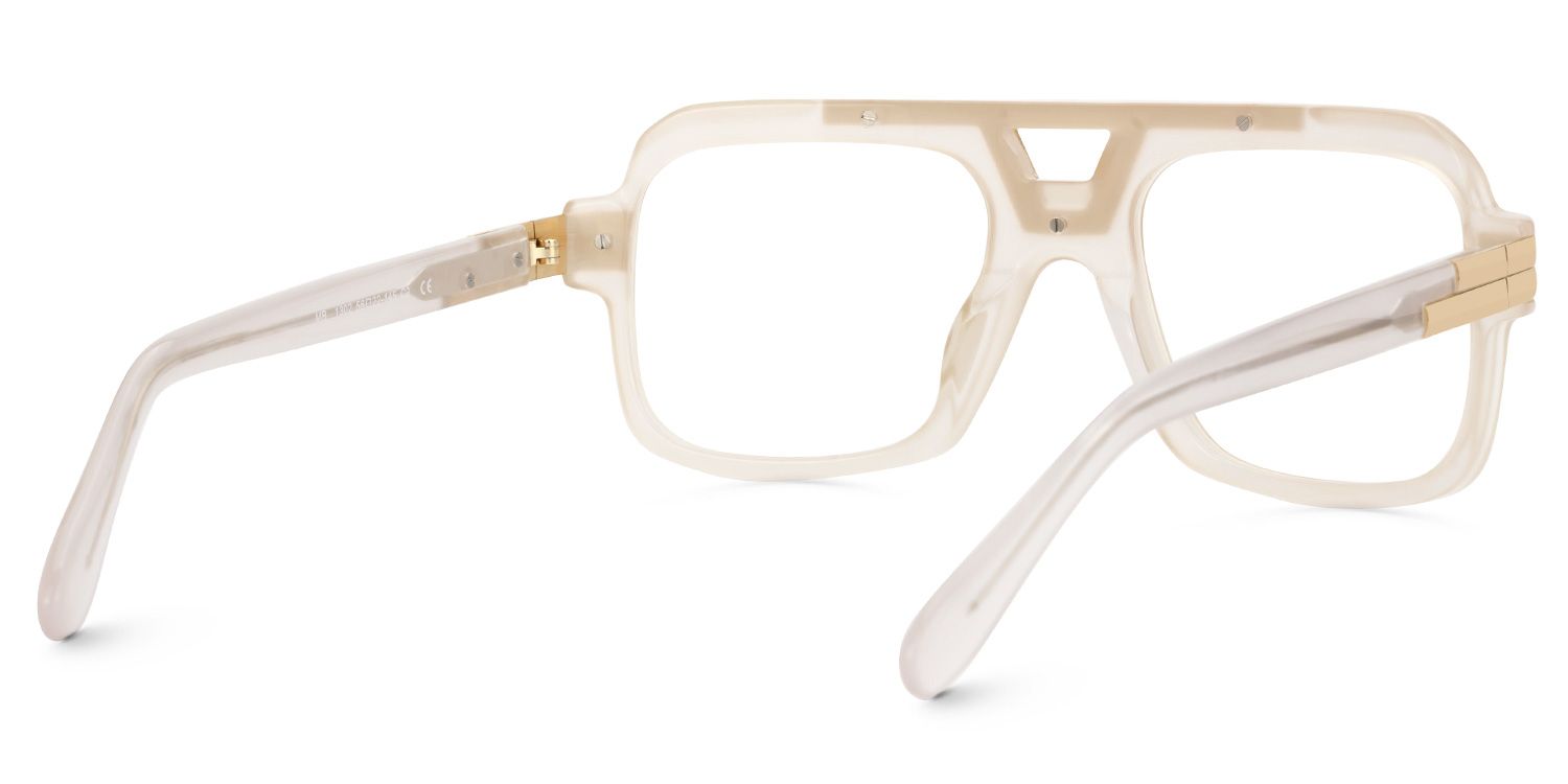 Croswell Acetate Aviator White Frame Glasses | ZEELOOL UK3
