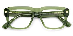 Ramdass Rectangle Green Glasses2
