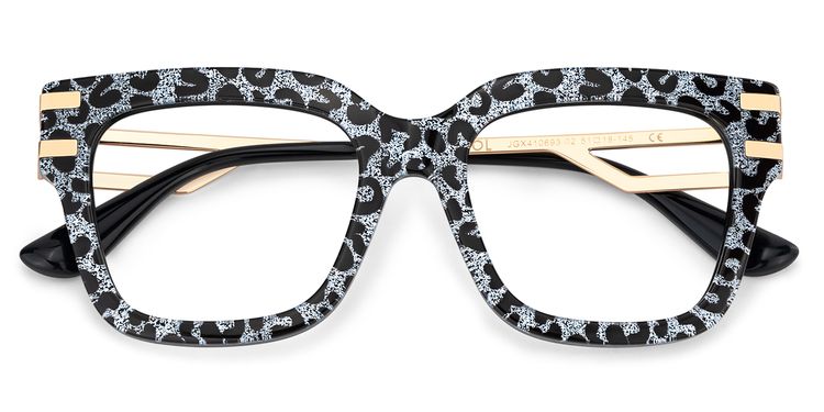 Lidia Square Gray Leopard Glasses