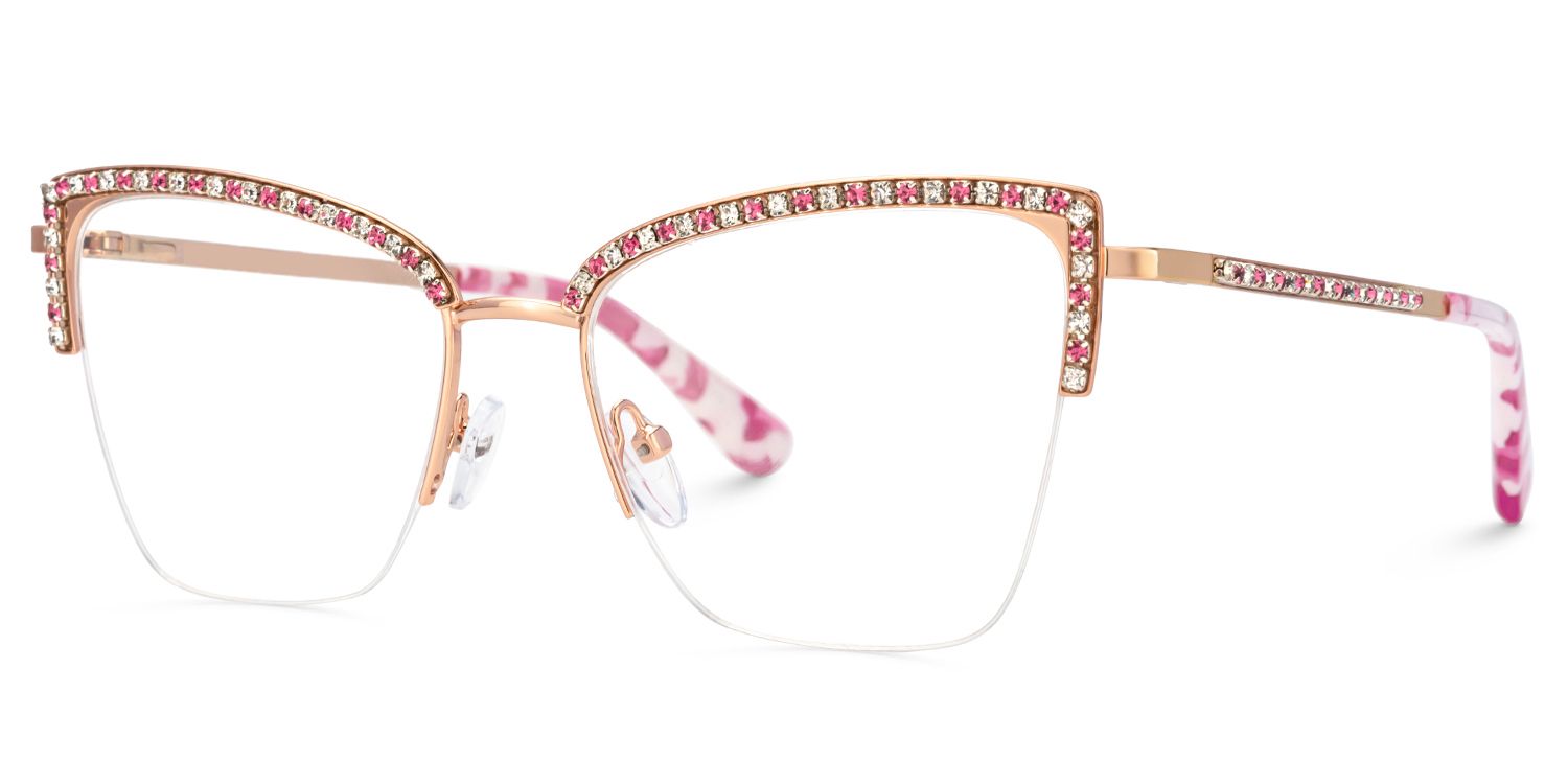 Designer Cat Eye Glasses Frames With Rhinestones2