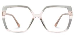 Jeneive Square Gray Glasses0