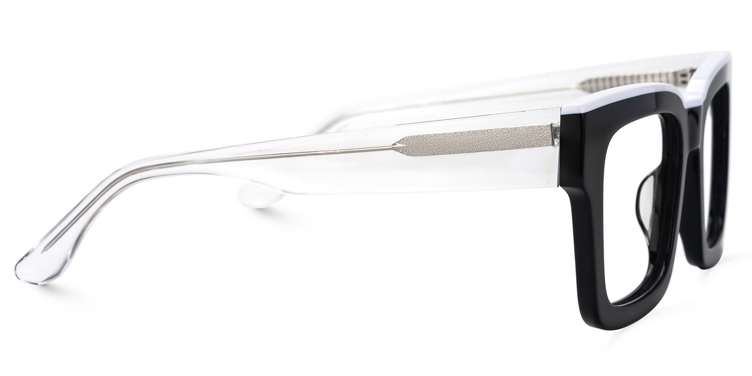 Vorse Square Glasses Black Frame for Men | ZEELOOL UK2