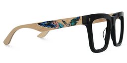 Nickacey Rectangle Black Glasses4