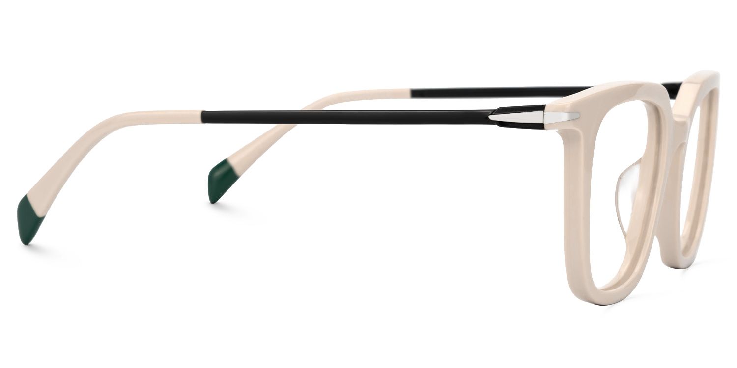 Bodali Mixed-Materials Square Dusty-Pink Frame Glasses | ZEELOOL UK2