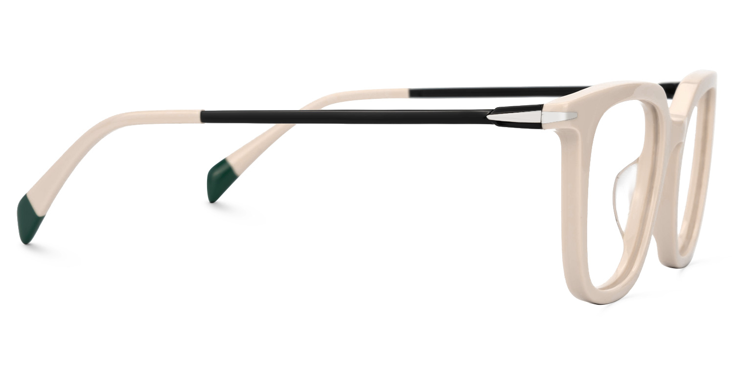 Bodali Mixed-Materials Square Dusty-Pink Frame Glasses | ZEELOOL UK2