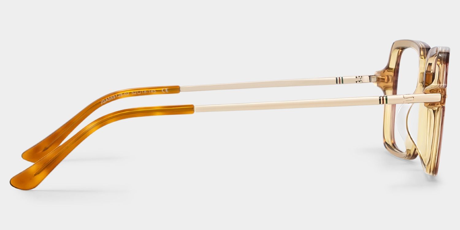 Asher Brown Rectangle Glasses | Retro Daily Athleisure3