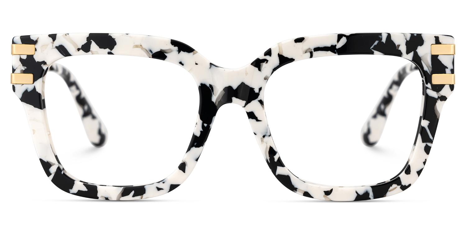Lidia Square Cow Print Glasses1
