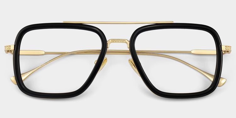 Gifford Black-Gold Aviator Glasses