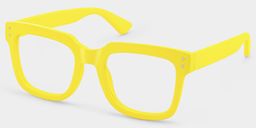 Liizbeett Square Yellow Glasses4