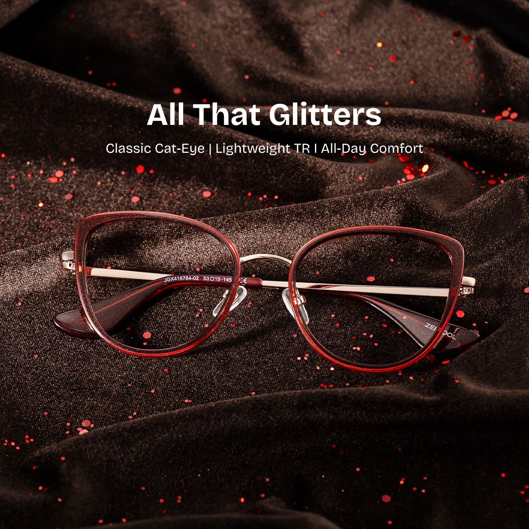 Celine Cat-eye Red Burgundy Eyeglass Frames for Women | ZEELOOL0