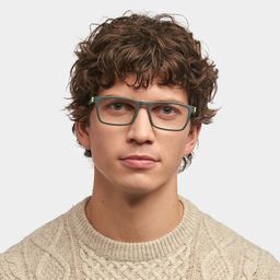 Cheche Rectangle Dark Green Glasses0