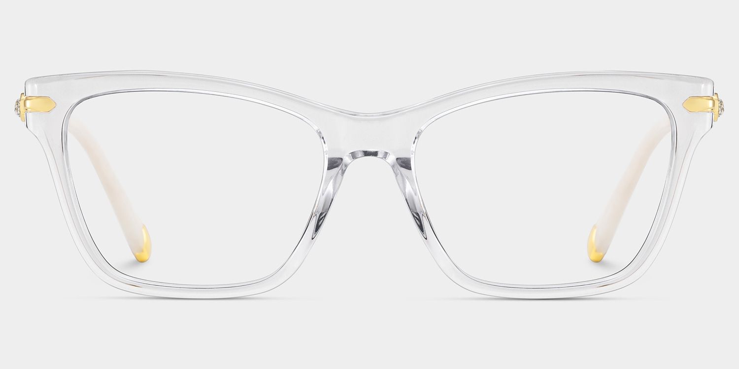 Cat eye Clear Eyeglasses- Amelia Mixed Frame Glasses1