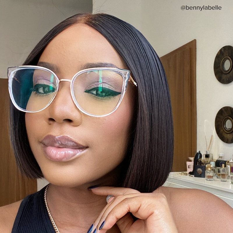 Estrada Cateye Black-Crystal Glasses7