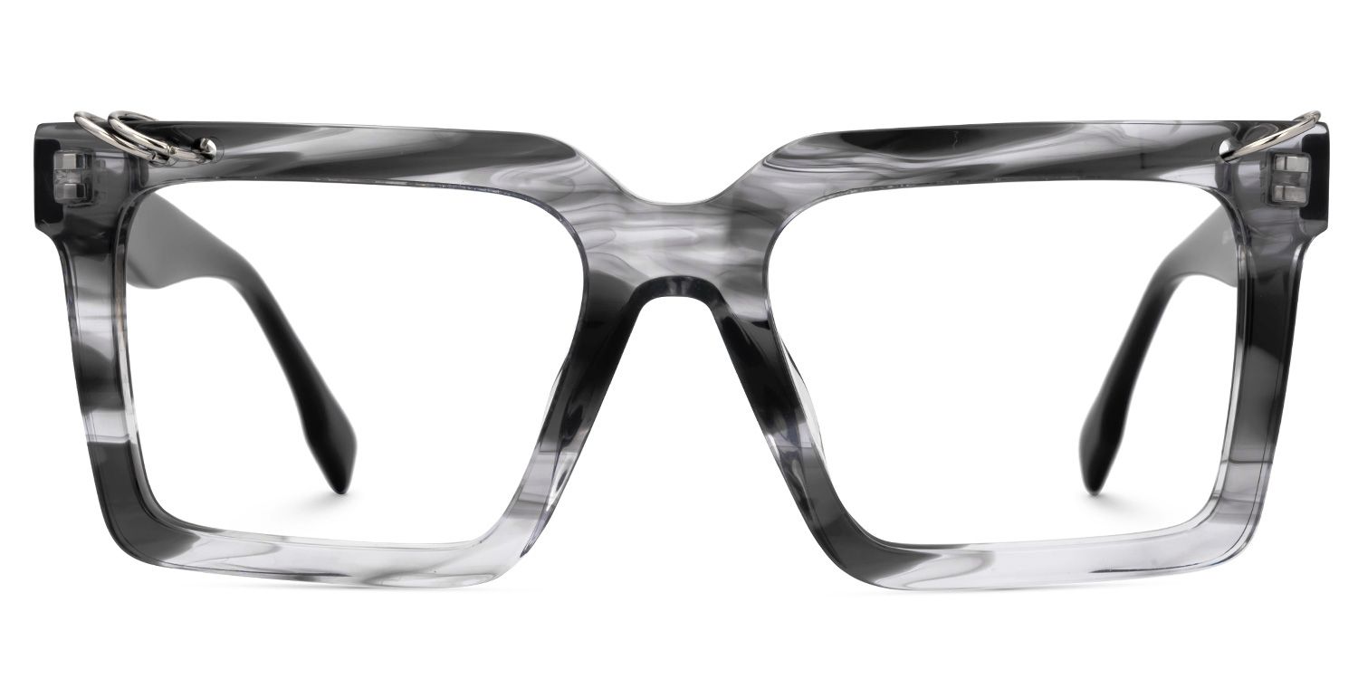 Dupree Gray Square Eyeglasses and Glasses Frame0
