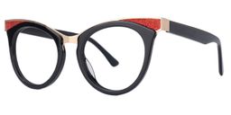 Jeanice Cateye Black Glasses1