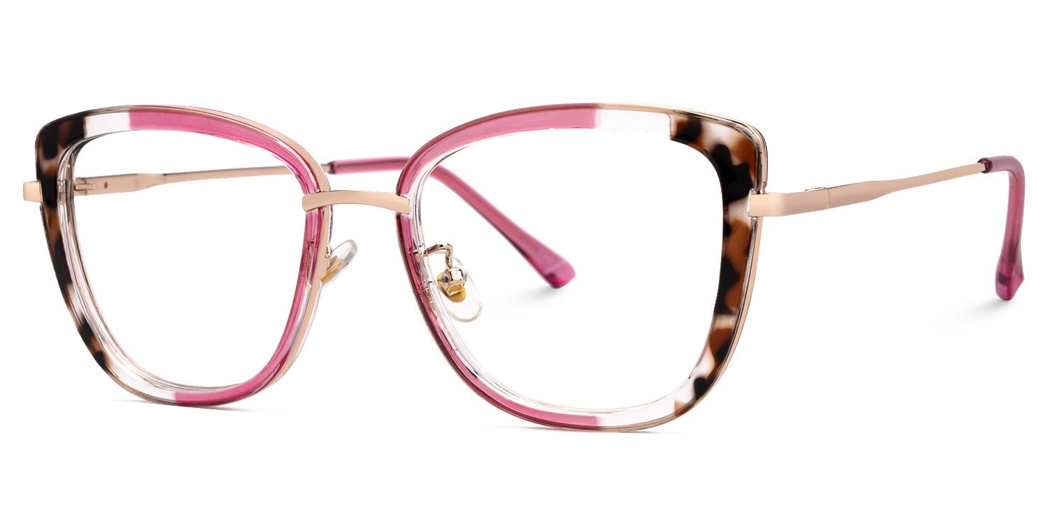 Two-Tone Kaye Cateye Frame Eyeglasses | ZEELOOL UK1
