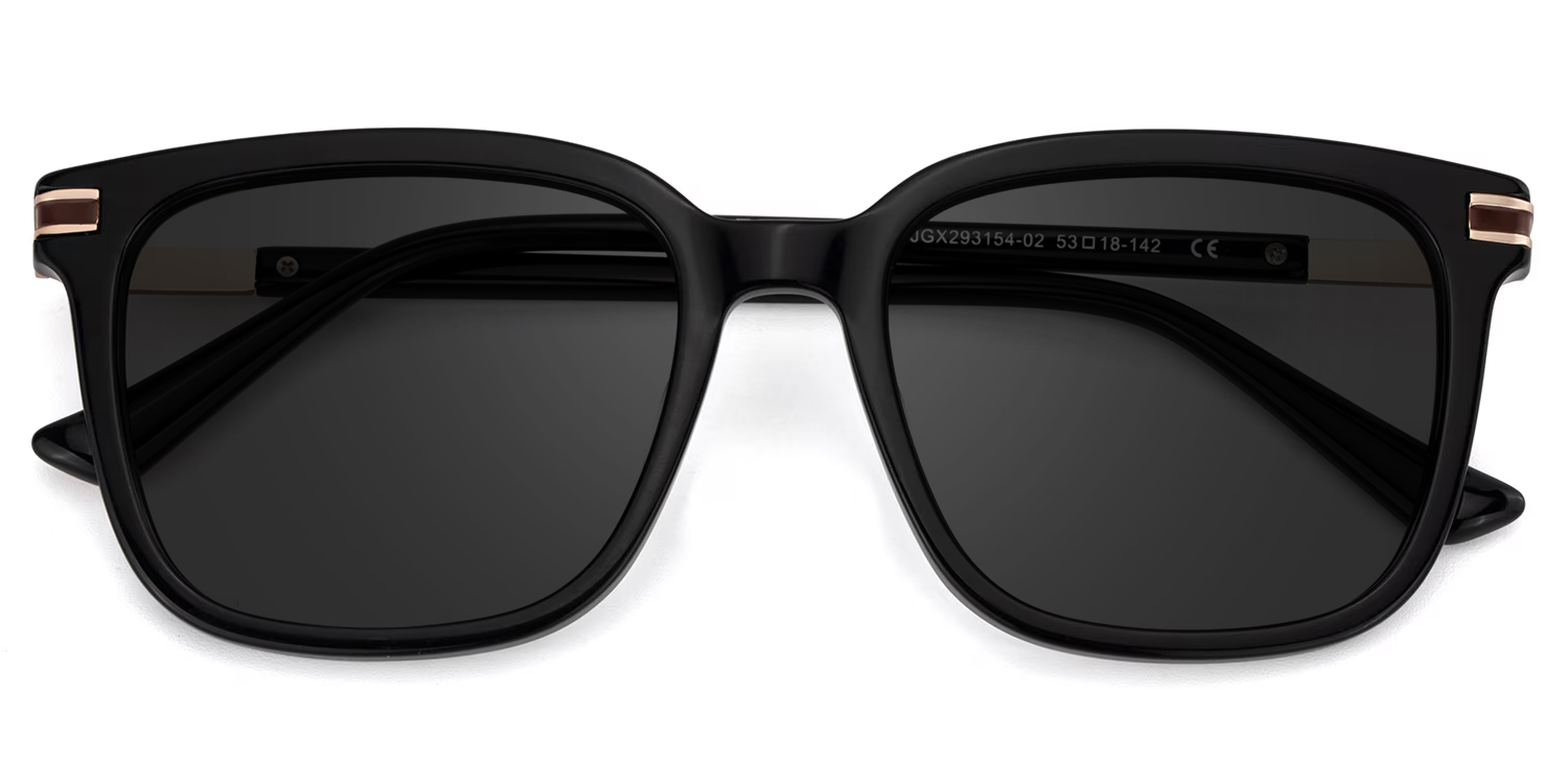 ZEELOOL Kenny Square Black Sunglasses