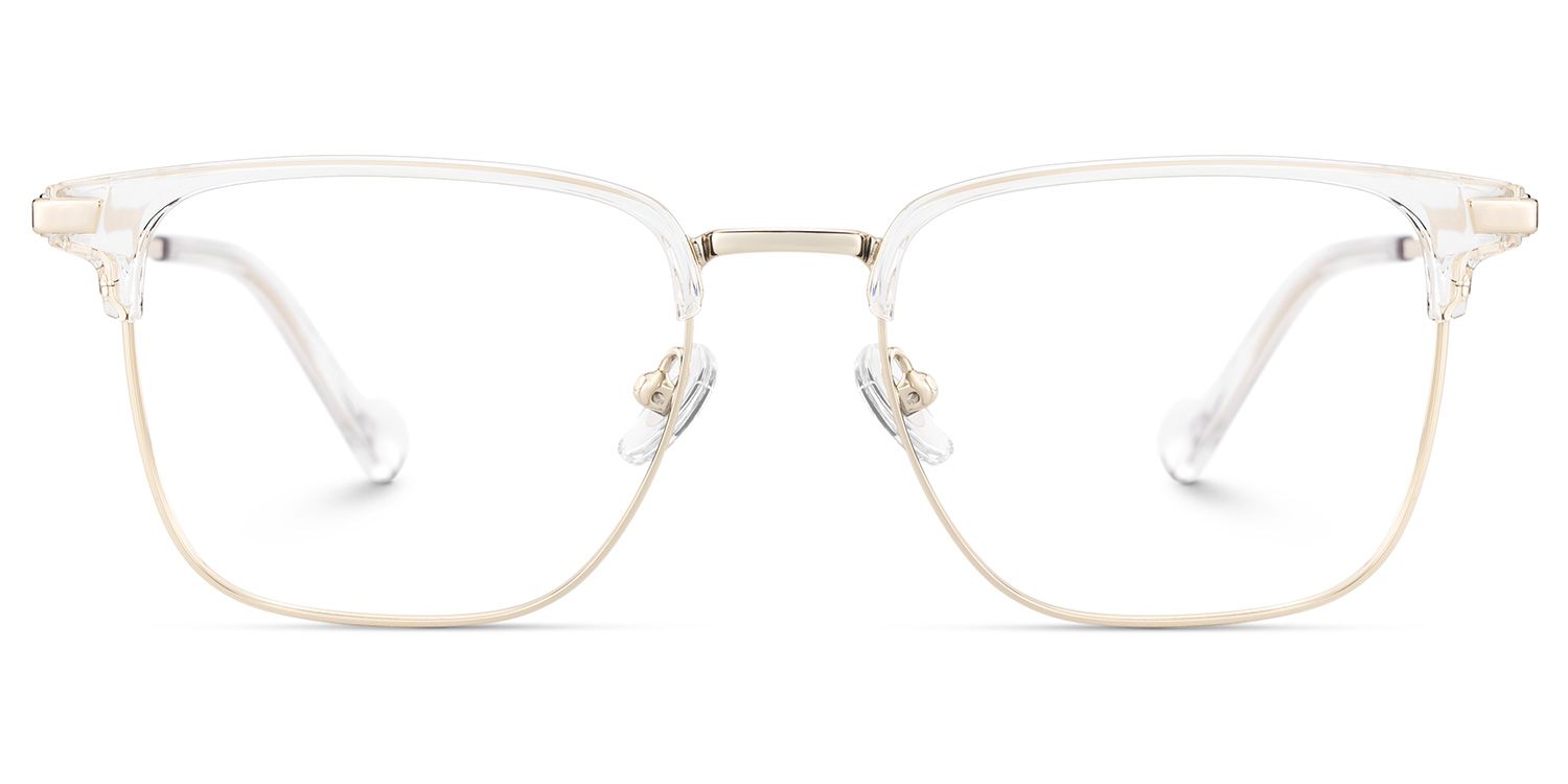 Owen Eyeglasses in Square Black Gold Frame | ZEELOOL UK1