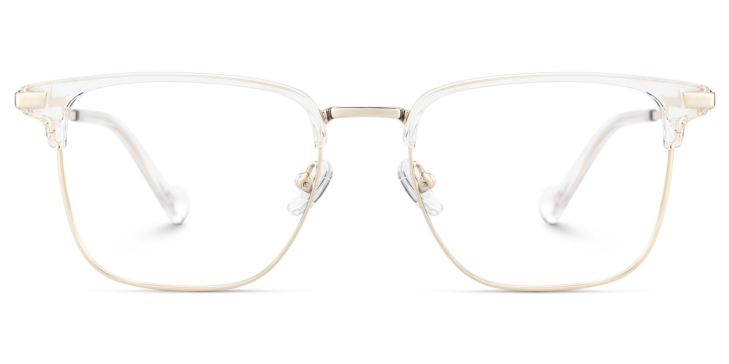 Owen Eyeglasses in Square Black Gold Frame | ZEELOOL UK1