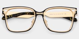 Dacarine Square Black Gold Glasses2