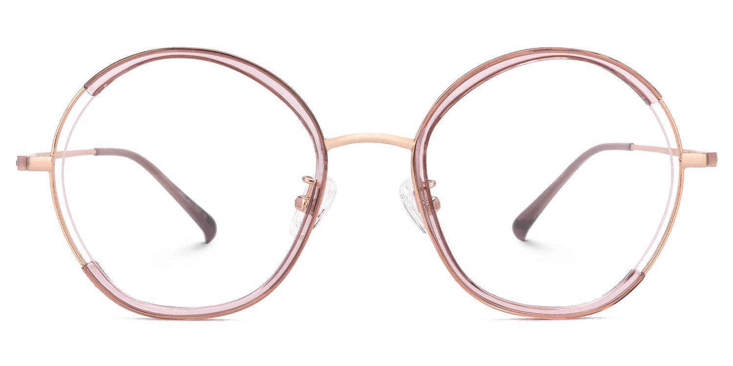 Pink Kiley Round Frame Eyeglasses | ZEELOOL UK0