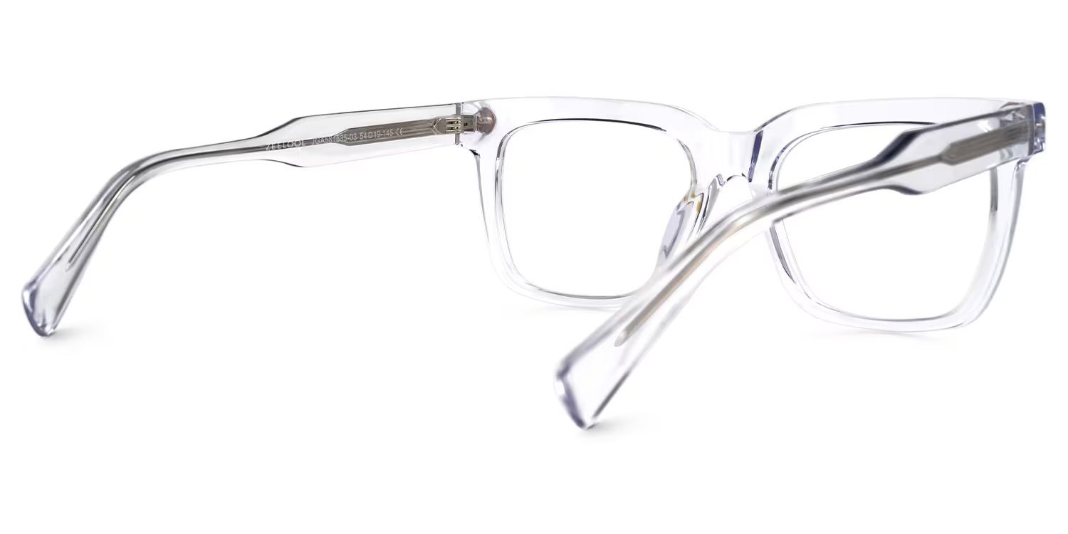 Rectangle Tiarra Clear Glasses deals -Zeelool Glasses3