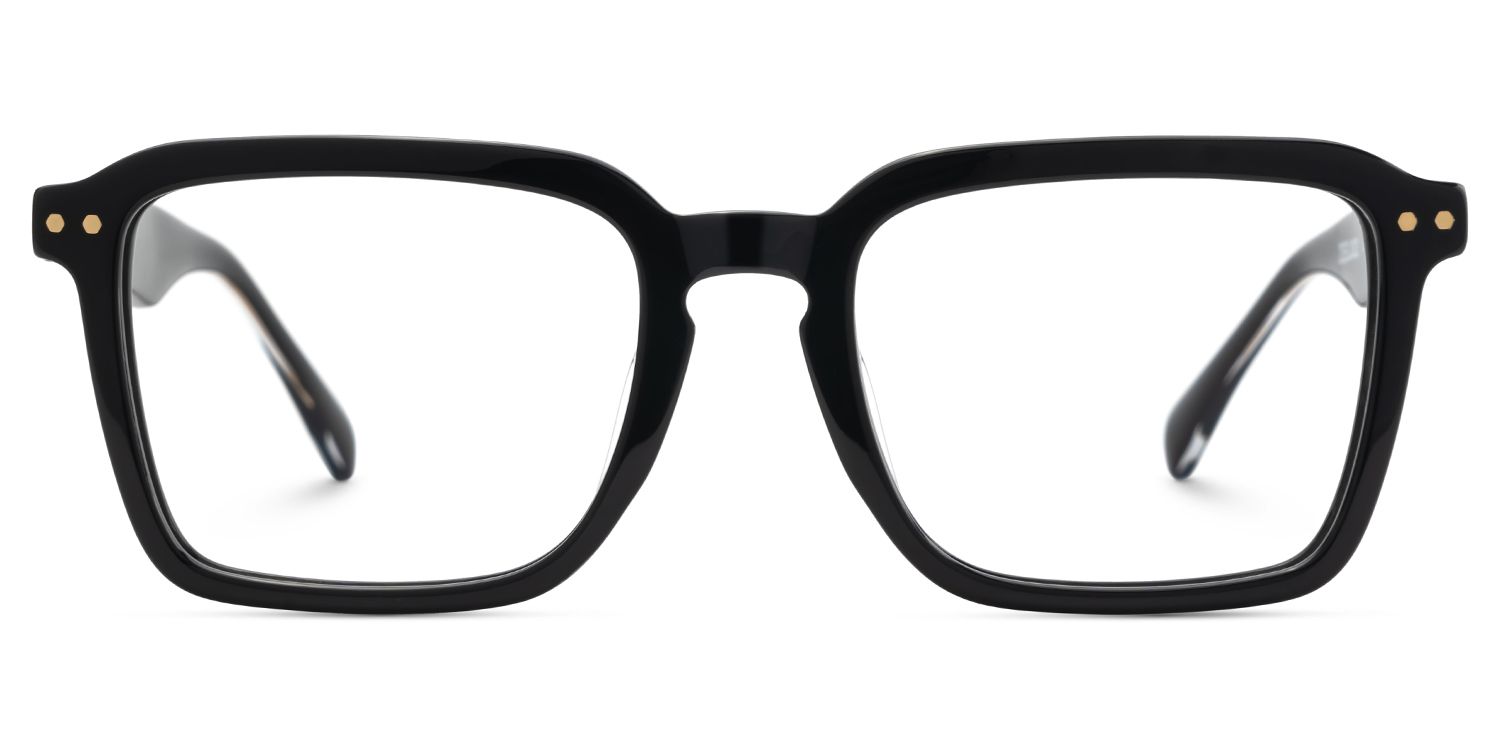 Vickerie Thin Black Glasses in Square Design | ZEELOOL UK1