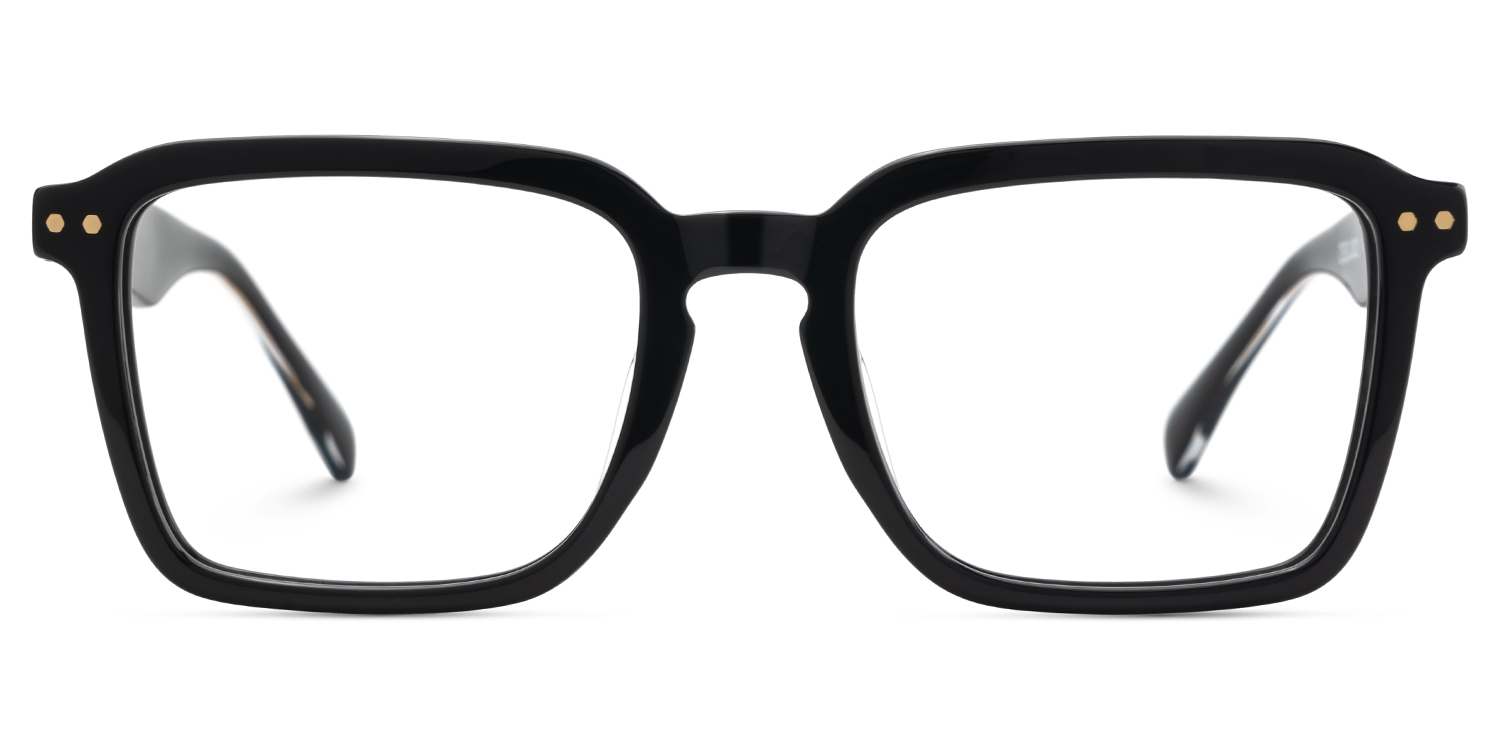 Vickerie Rectangle Black Glasses1