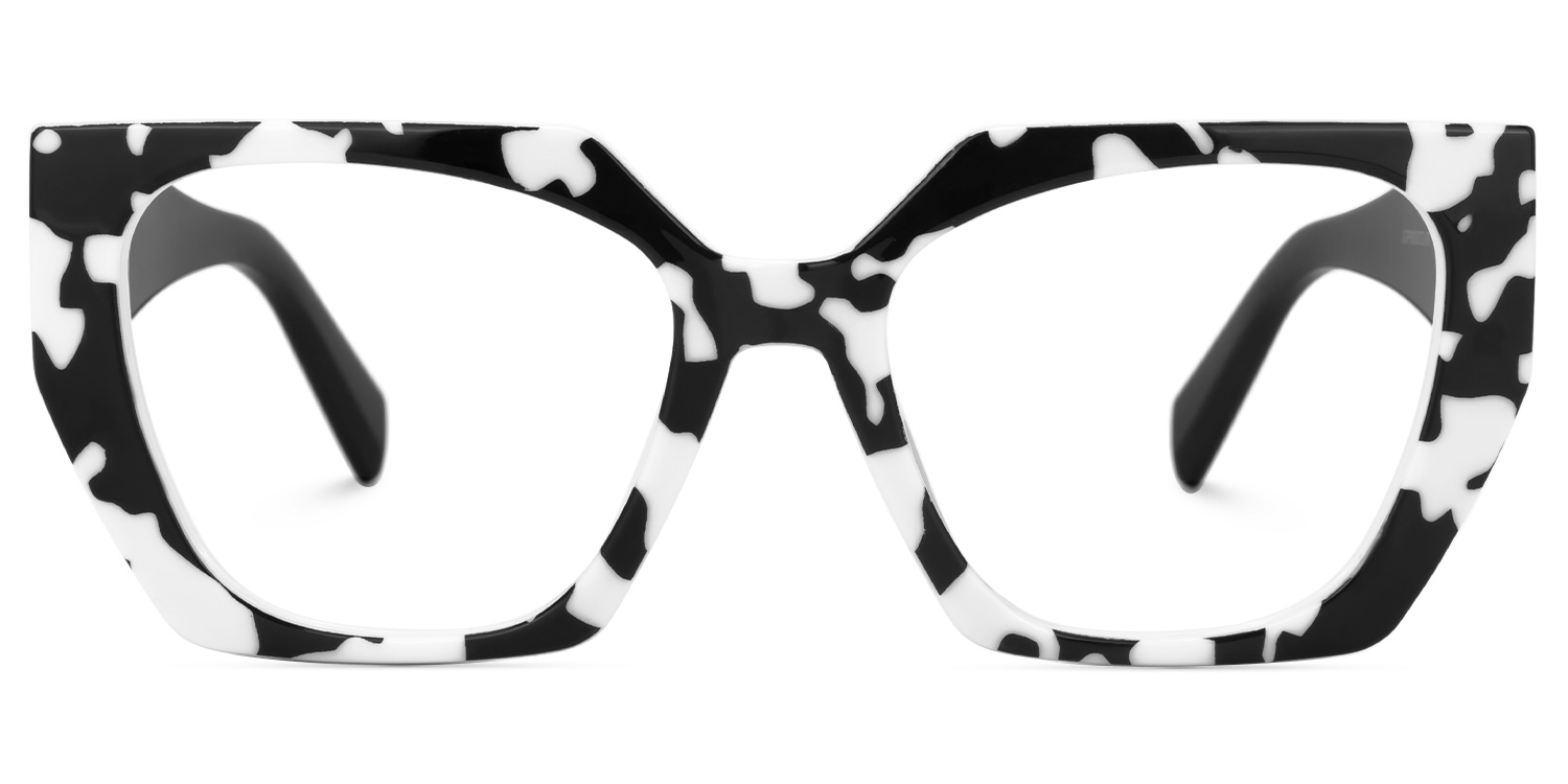 Sileidy Geometric Black-White Glasses0