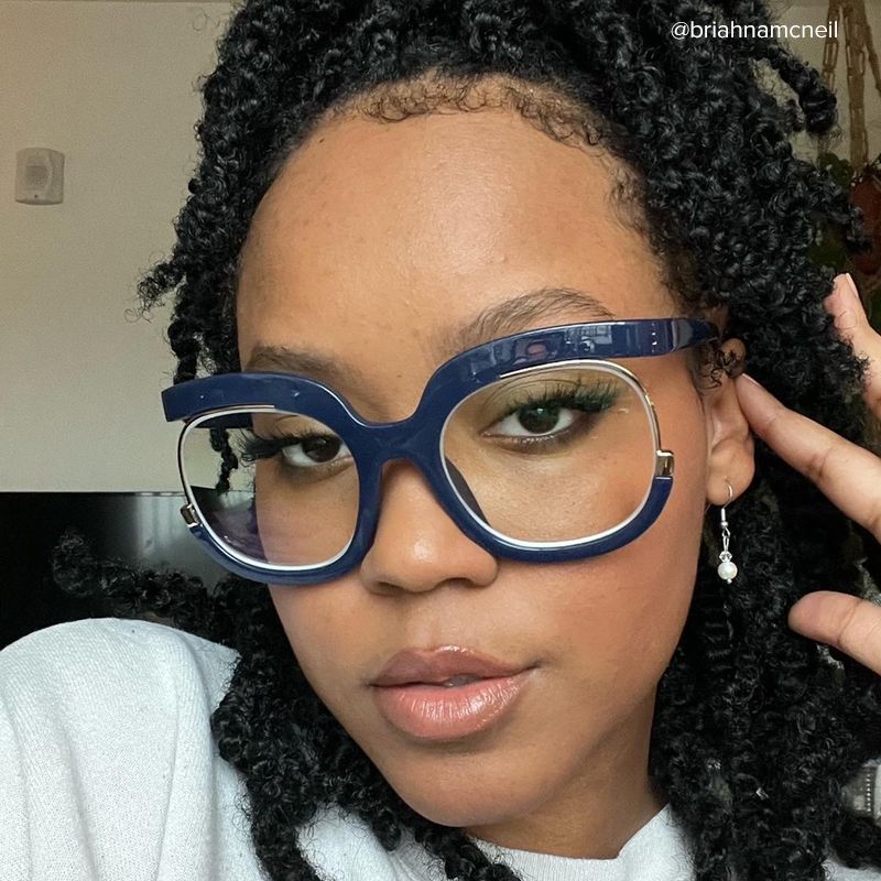 Darice Dark-Blue Round Eyeglasses | Zeelool10