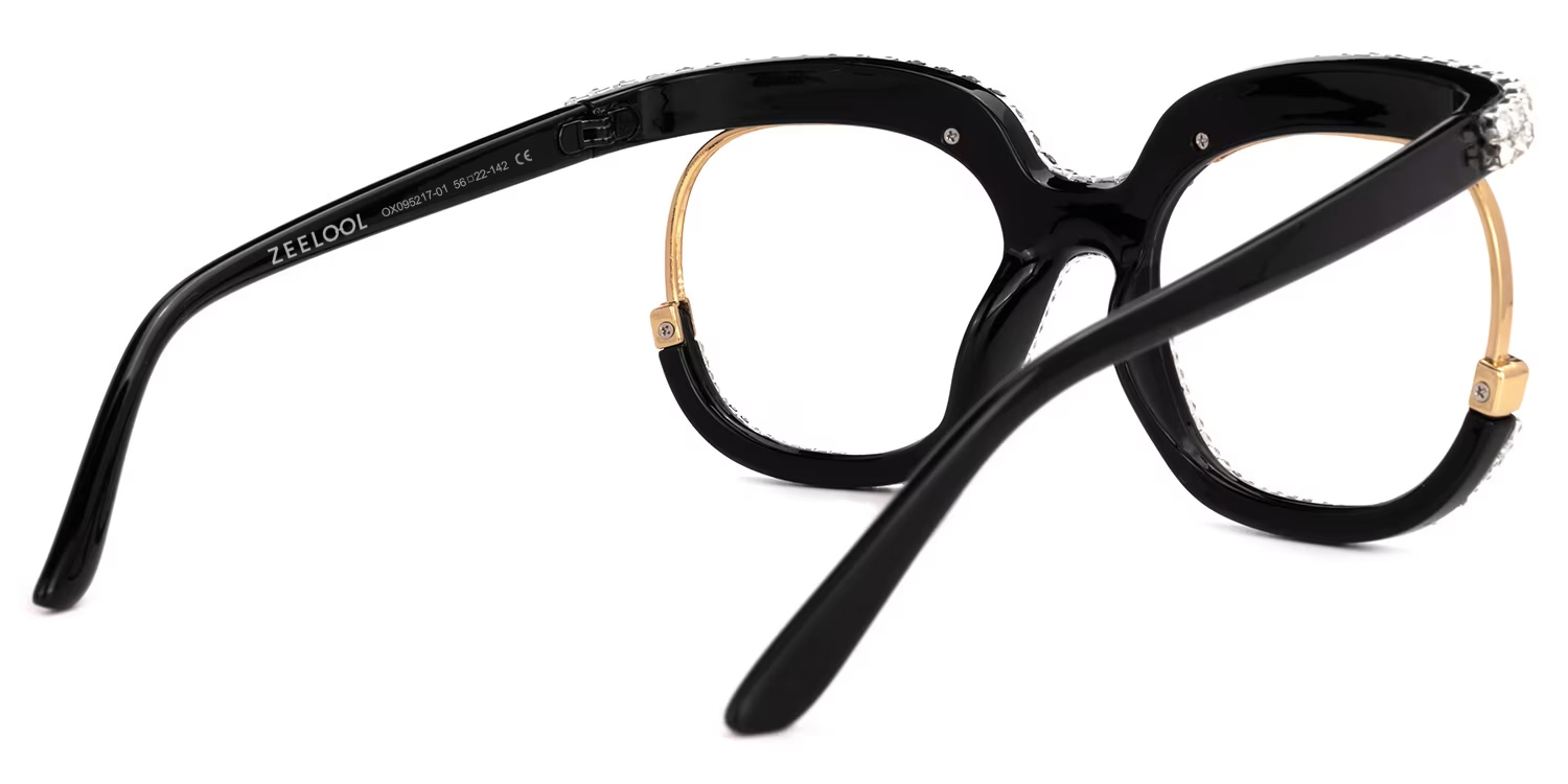 Veasley Square Rhinestone Prescription Glasses3