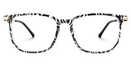 Fezell Square Black-White Glasses0