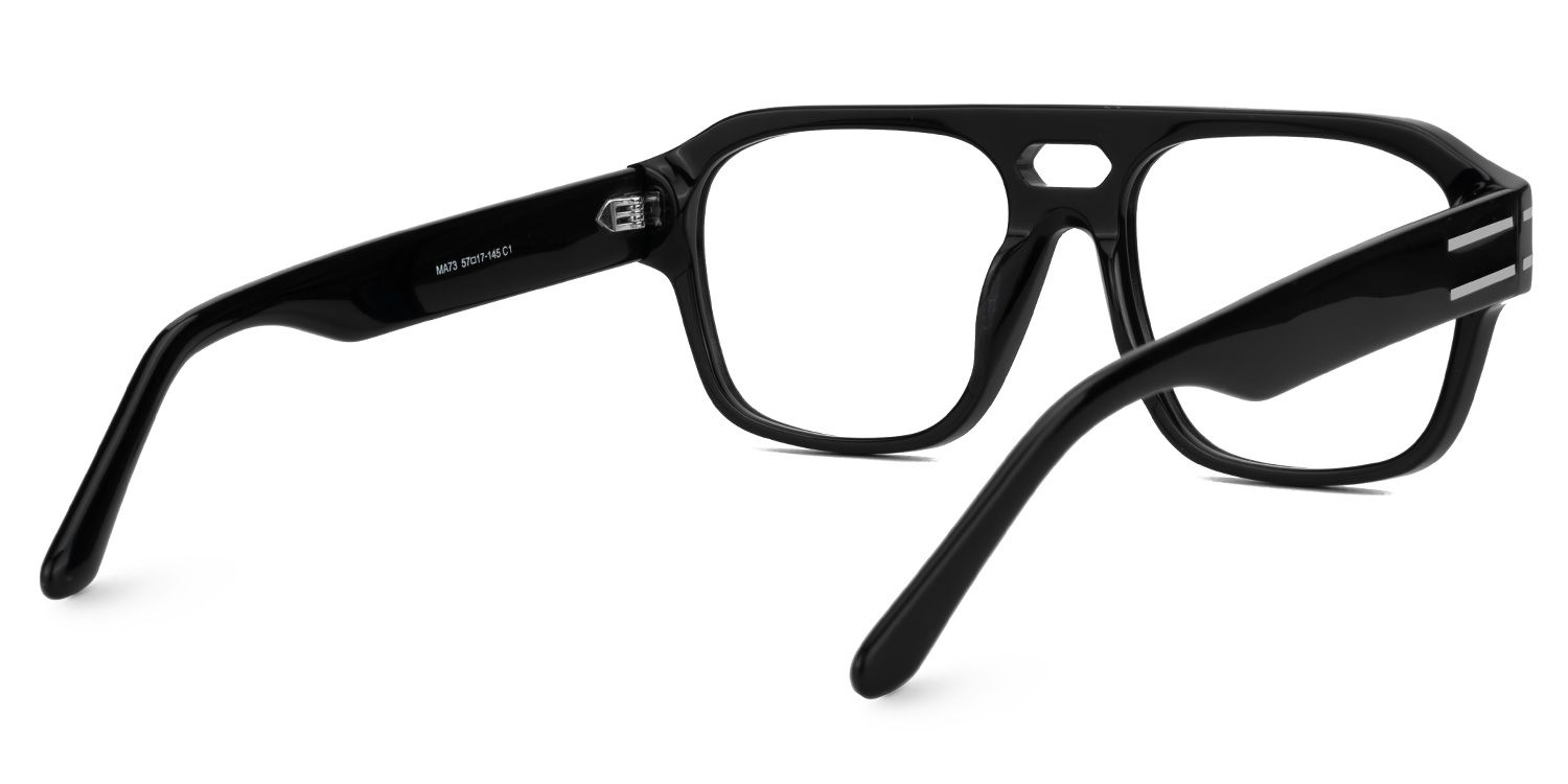 Haque Black Eyeglasses with Aviator Shape | ZEELOOL UK3
