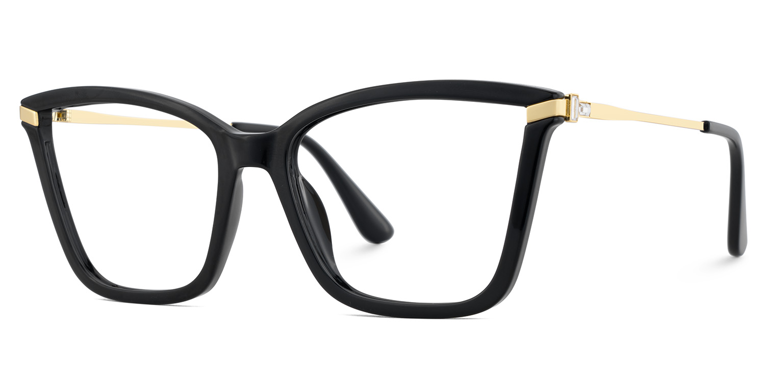 Stephens Cateye Black Glasses3