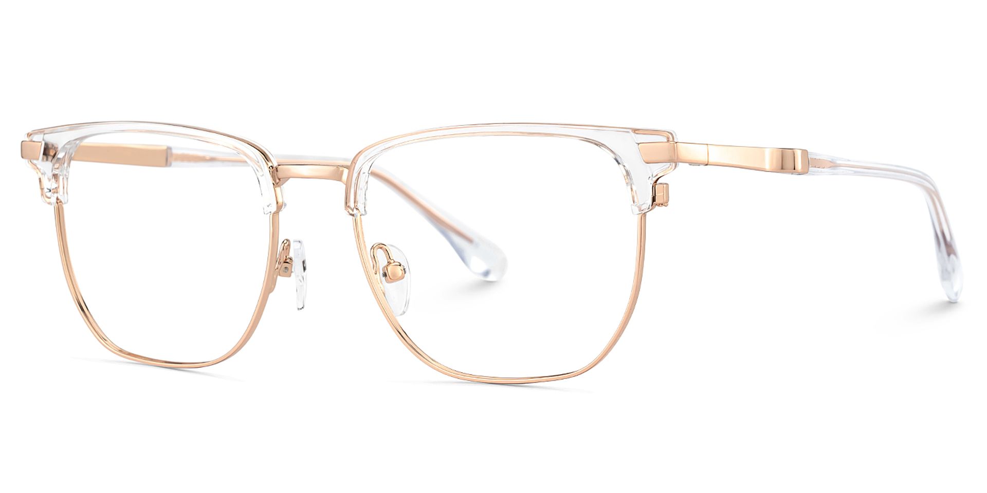 Zaira Browline Clear Eyeglasses with Wide Thin Frame2