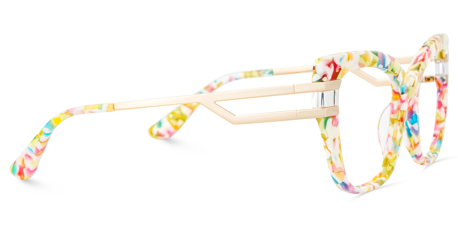 Kieran Rectangle Mottled Glasses4